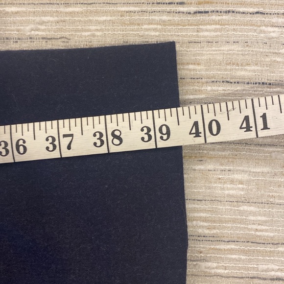 Talbots Italian Flannel - navy, ruffle at sleeve. - Picture 7 of 7